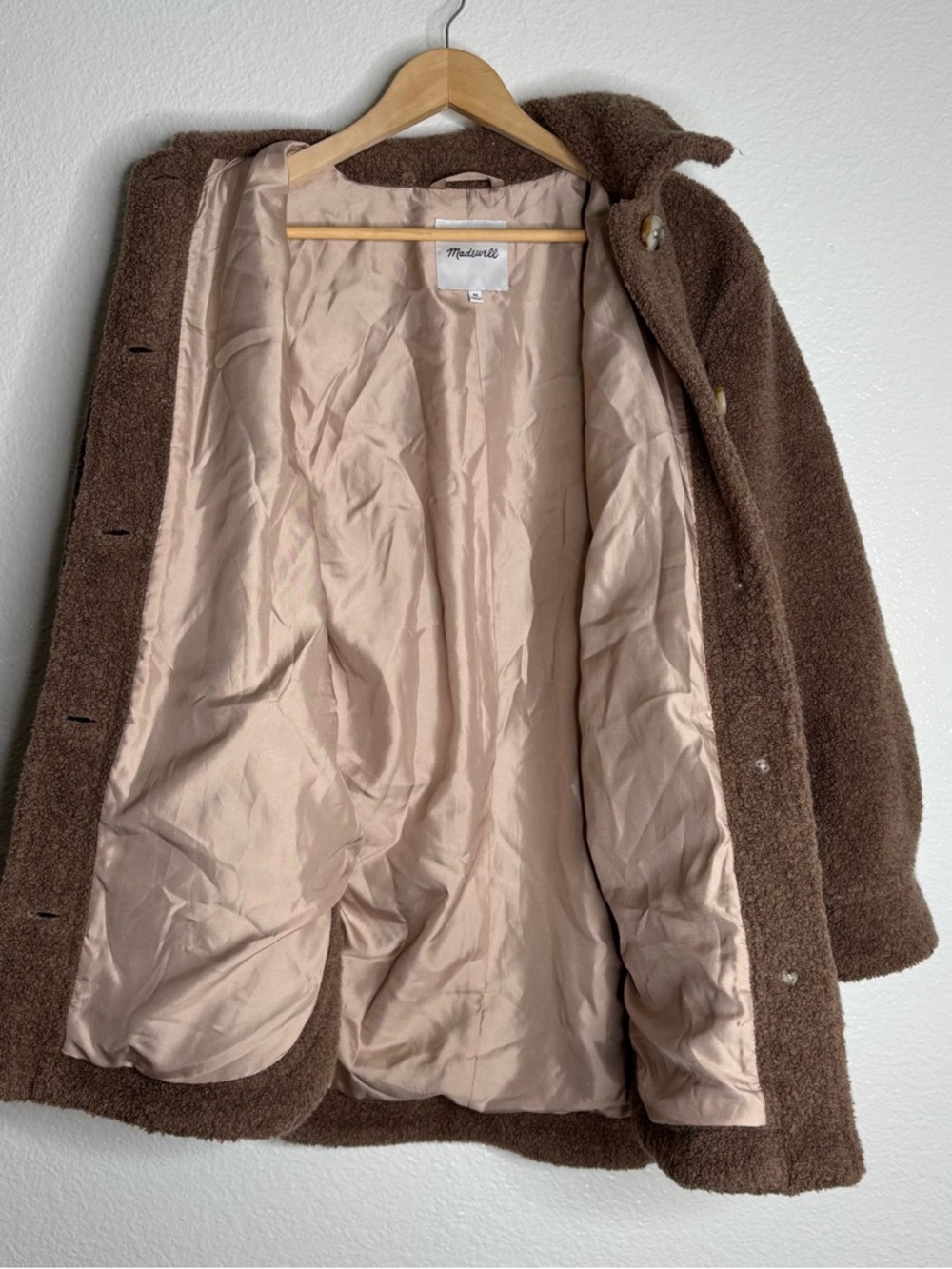 Madewell Teddy Belrose Shirt-Jacket Heather Oatmeal Sherpa XS - Picture 11 of 14